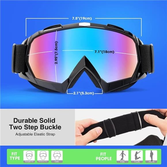 MAMBAOUT Adult Snow Ski Goggles, Snowboard Goggles for Youth, Teens, Men & Women - Picture 4 of 6